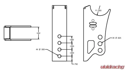 Ridetech Rear Axle Bracket Weld On For Bolt-On 4 Link - 70010122