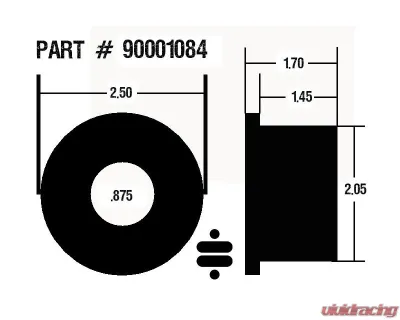 Ridetech 1.7" Wide 7/8" ID Poly Bushing - 90001084