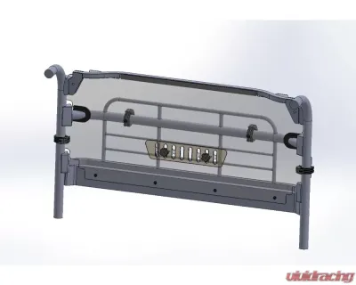Spike Powersports Rear Windshield Vent Tinted Kawasaki Kaf 700 Mule Pro-Mx Eps 2019 - 77-8850-R-T