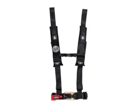 Pro Armor Black 4 Point 2 Inch Harness with Sewn in Pads