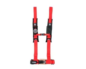Pro Armor Red 4 Point 2 Inch Harness with Sewn in Pads