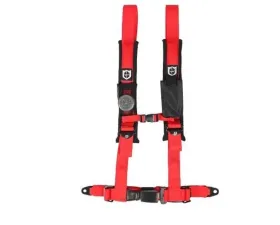 Pro Armor Red 4 Point 2 Inch AutoStyle Harness (Passenger Side)