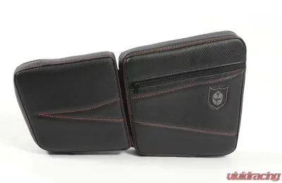 Pro Armor Orange Stock Front Door Bags with Knee Pads For Polaris RZR 2014-2020 - P141054OR