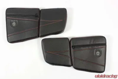 Pro Armor Orange Stock Front Door Bags with Knee Pads For Polaris RZR 2014-2020 - P141054OR
