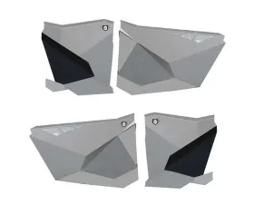 Pro Armor Sparkle Silver Metallic Doors For Polaris RZR Pro XP 4 2020