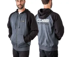 COBB Tuning Logo Full-Zip Hoodie - Men's Grey/Black