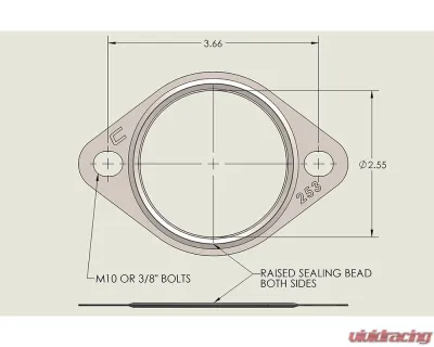 COBB Tuning 2.5 Inch 2-Bolt Exhaust Gasket - UNI-001-253