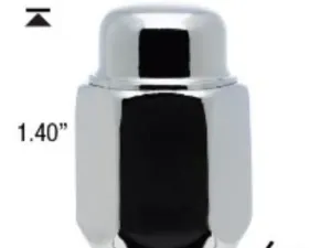 White Knight Acorn Lug Nut 12mm 1.25 4-Piece