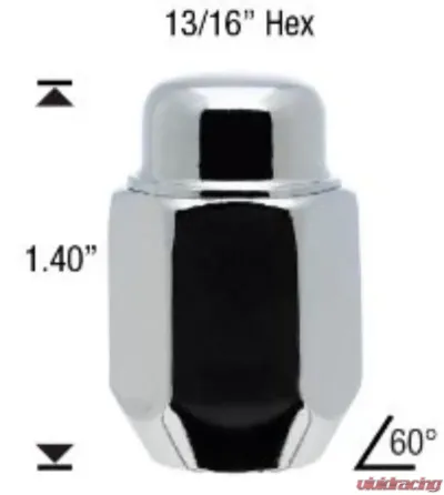 White Knight Acorn Lug Nut 12mm 1.25 50-Piece - 1206