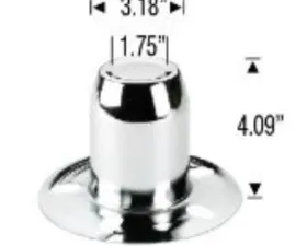 White Knight Derby-Closed Lug Nut 4.5-5 Bc 3.18X4.09