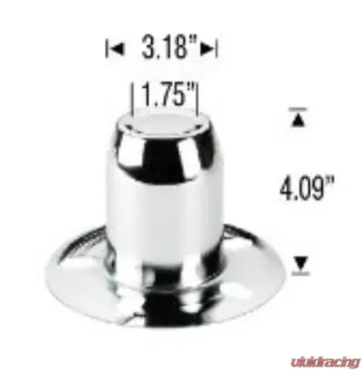 White Knight Derby-Closed Lug Nut 4.5-5 Bc 3.18X4.09 - 126