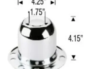 White Knight Derby-Closed Lug Nut 5.5 Bc 4.25X4.15 Chrome