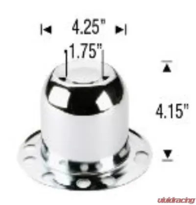 White Knight Derby-Closed Lug Nut 5.5 Bc 4.25X4.15 Chrome - 127
