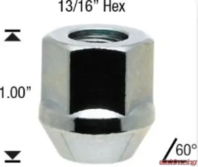 White Knight Acorn Bulge OE Lug Nut 12mm 1.75 50-Piece - 1312-1