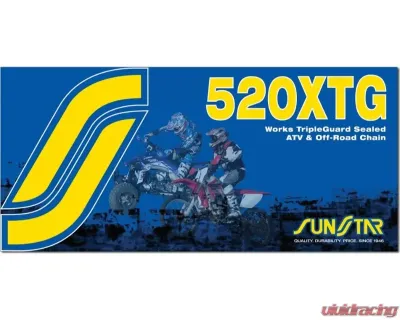 Sunstar Xtg Sealed Chain 520x120 Honda | Ducati | Beta | Husqvarna | Yamaha | KTM | Husaberg | Aprilia | BMW | Kawasaki | Suzuki 1989-2019 - SS520XTG-120