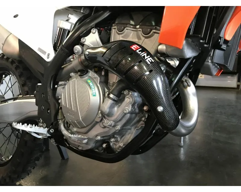 E-Line Accessories Carbon Fiber Heat Shield Stock Header KTM | Husqvarna | Gas-Gas 2024-2025 - MHS25023