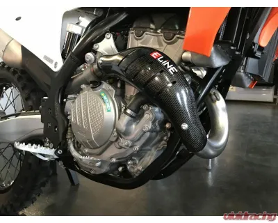 E-Line Accessories Carbon Fiber Heat Shield Stock Header KTM | Husqvarna | Gas-Gas 2024-2025 - MHS25023