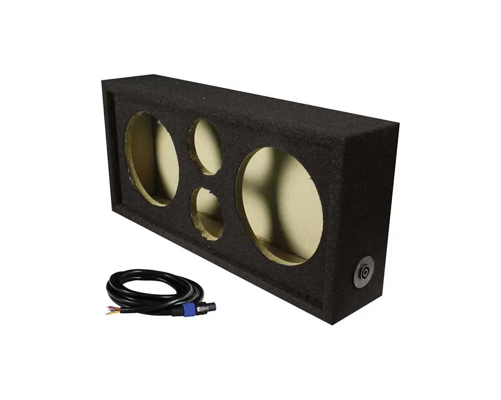 Qpower Full Range Empty Box Holds 2 - 8" & 2 - Super Tweeter w/ Speakon Connection w/Cable - CH102S