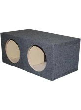 Qpower Empty Woofer Box (2)10" Square Style                                     - QMPSQ10E - Image 3