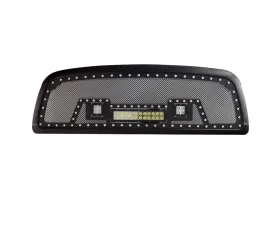 Paramount Automotive Evolution Stainless Steel Wire Mesh Packaged Grille Black w/ LED Front