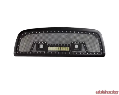 Paramount Automotive Evolution Stainless Steel Wire Mesh Packaged Grille Black w/ LED Front - 48-0829
