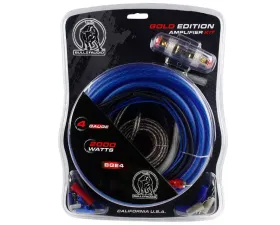 Xscorpion Amplifier Wiring Kit 4Ga Bullzaudio Blue/Gold Edition Box