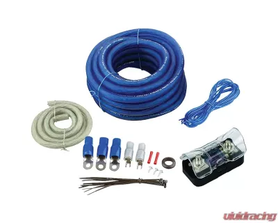 Xscorpion Amplifier Wiring Kit 4Ga Bullzaudio Blue/Gold Edition Box - BGE4BB
