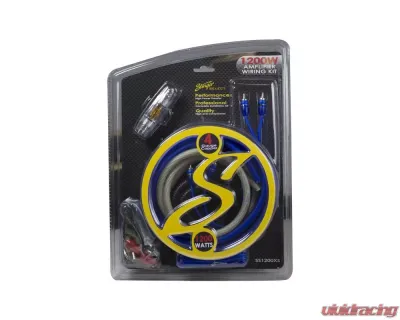 Stinger 4GA Copper 1200W Complete Amplifier Installation Wiring Kit - SS1200XS