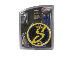 Stinger 8 GA Copper 600W Amp Kit w/ Blue Twisted Rca
