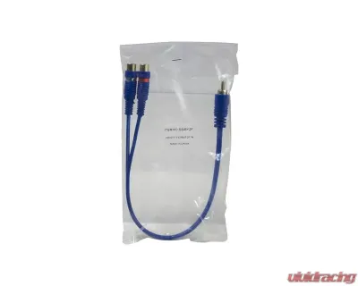 Stinger 6" RCA Y 2 Female-1 Male Blue Interconnect - SSIBY2F