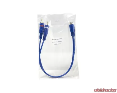 Stinger 6" RCA Y 2 Male 1 Female Blue Interconnects - SSIBY2M
