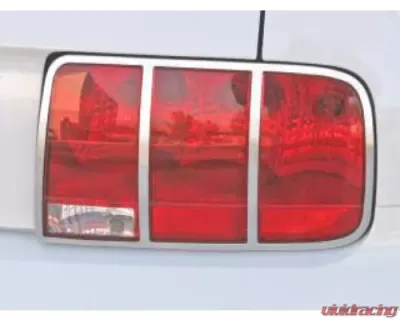 Drake Polished Chrome Pair Tail Light Bezel Ford Mustang 2005-2009 - 5R3Z-13489-C