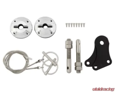 Drake Billet/Stainless Steel Hood Pin Set Ford Mustang 2005-2009 - 5R3Z-6316892-K
