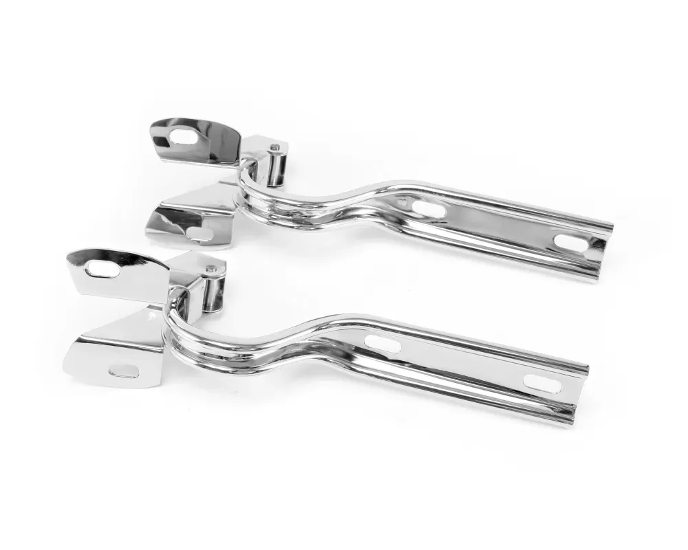 Drake Stainless Pair Hood Hinges Ford Mustang 1979-1993 - D9ZZ-16796-S