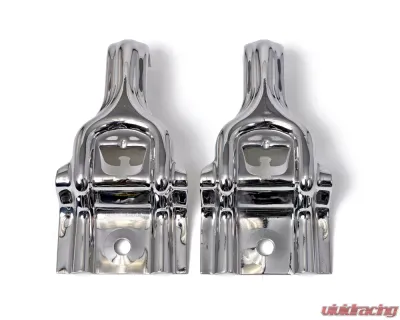 Drake Polished Pair Upper Radiator Brackets Ford Mustang 1987-1993 - E7SZ-8A193-S