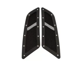 Drake Black Speed Mesh Hood Vents Ford Mustang GT 2015-2022