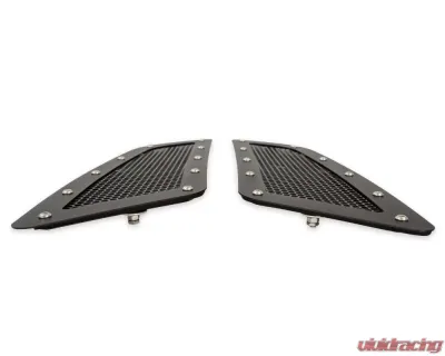 Drake Black Speed Mesh Hood Vents Ford Mustang GT 2015-2022 - FR3Z-16C630-BK
