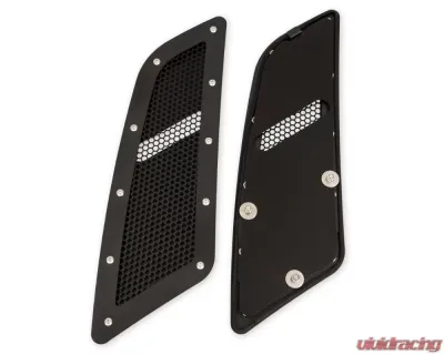 Drake Black Speed Mesh Hood Vents Ford Mustang GT 2015-2022 - FR3Z-16C630-BK