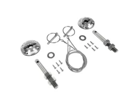 Drake Billet Modern Hood Pin Kit Ford Mustang 2015-2022