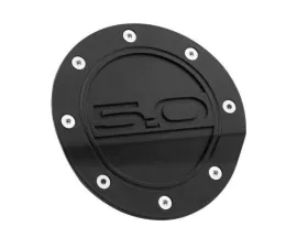 Drake Comp Series Black 5.0 Logo Fuel Door Ford Mustang 2015-2022