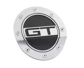 Drake Silver/Black GT Comp Series Fuel Door Ford Mustang 2015+