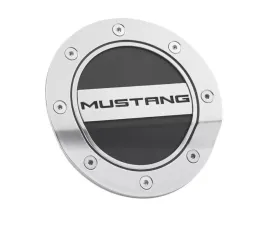 Drake Silver/Black Comp Series Fuel Door Ford Mustang 2015+