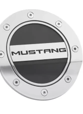 Drake Silver/Black Comp Series Fuel Door Ford Mustang 2015+                                     - FR3Z-6640526-MS - Image 2