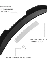 Drake Satin Black Wicker Bill Style Rear Spoiler Ford Mustang 2015-2022                                     - JR3B-6344210-A - Image 6