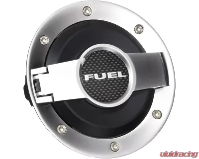 Drake Billet Aluminum Satin/Black Fuel Door Assembly Dodge Challenger 2008-2020 - MO-210001-S