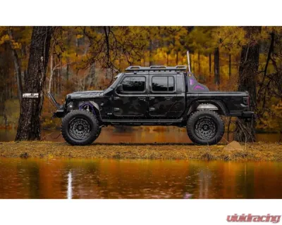 JKS Manufacturing Pyro Stubby Front Bumper for Jeep Wrangler 2018-2025 & Gladiator 2020-2025, 3/16" Steel - CWLJL10101