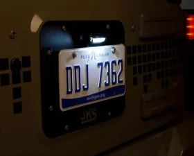 JKS Manufacturing License Plate Relocation Kit w/Light Jeep Wrangler 2007-2018