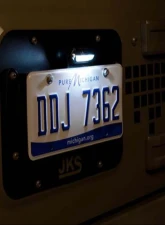 JKS Manufacturing License Plate Relocation Kit with Light for Jeep Wrangler 2007-2018, Black Steel                                     - JKS8210 - Image 2