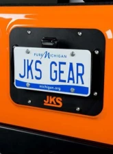 JKS Manufacturing License Plate Relocation Kit with Light for Jeep Wrangler 2007-2018, Black Steel                                     - JKS8210 - Image 3