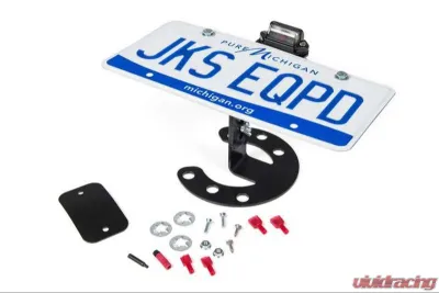 JKS Manufacturing Spare Tire License Plate Mount for Jeep Wrangler 1987-2023, Steel, Black - JKS8211